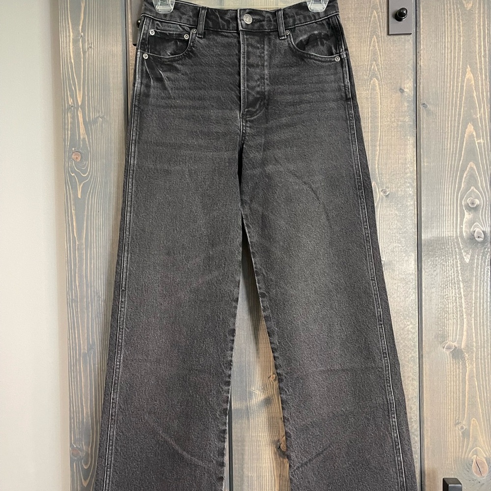 Free People BOYISH jeans The Mikey Moonstruck sz 25 black wash NWOT - Picture 6 of 14